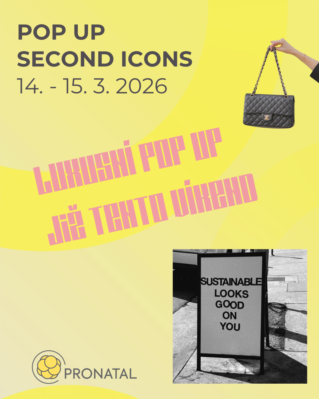 PRONATAL na SECOND ICONS: přijďte nás potkat na jarní lifestyle pop-up v Praze
